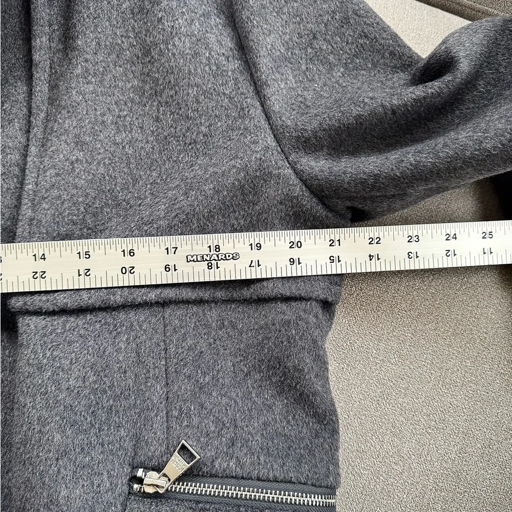 KARL LAGERFELD NWT WINTER ZIP AND SNAP COAT IN HEATHER GRAY XL - Picture 14 of 16